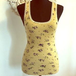 Michael Stars Floral Lace Tank